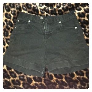Black high waste shorts